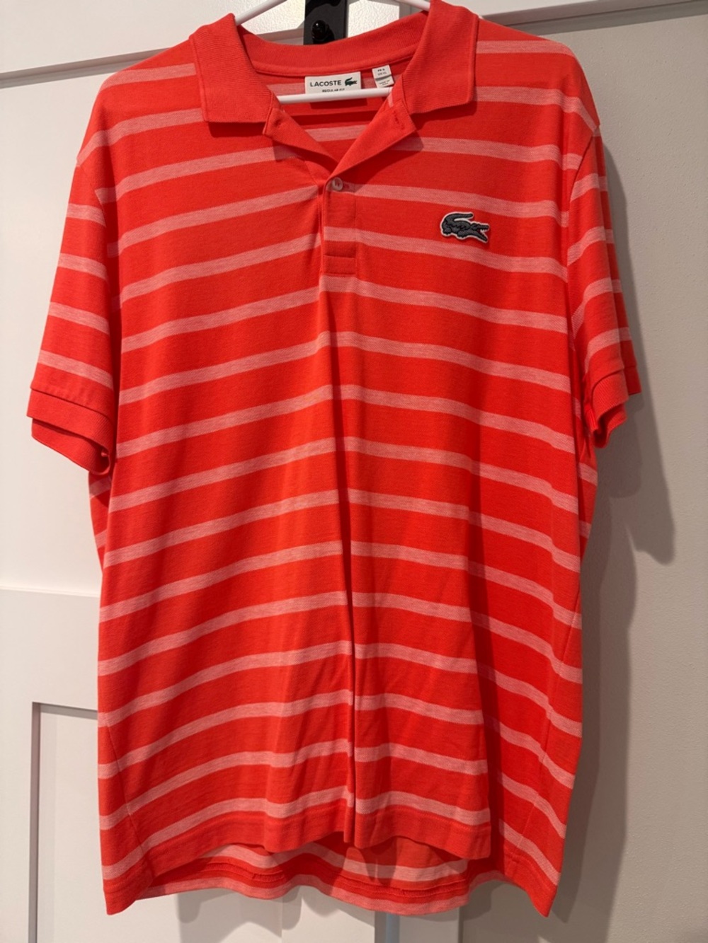 Lacoste Men’s Coral Striped Polo Shirt
